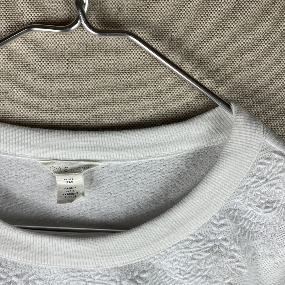 Caslon > New with Tags White Sweatshirt XXS Petite - Picture 2 of 7